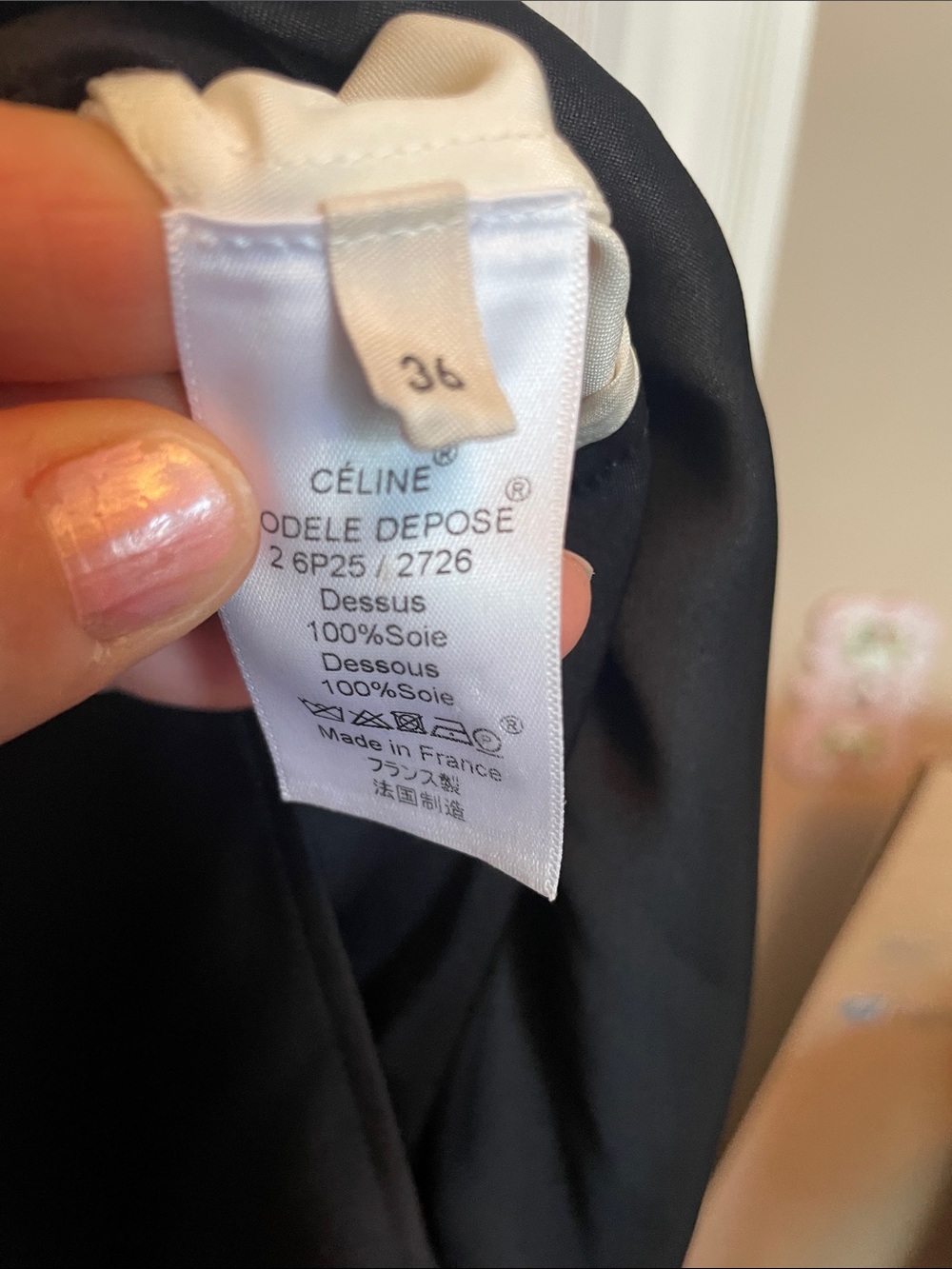 Celine 100% silk made in France dress with cream shell and slip dress size 36 - Picture 4 of 9